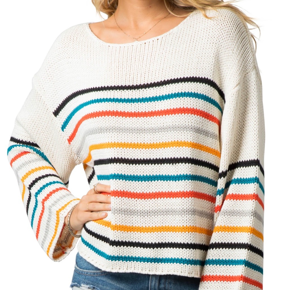 Ripcurl Striped Rainbow Knit Sweater